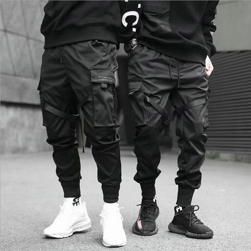 Ribbons Harem Joggers Streetwear Cargo Pants