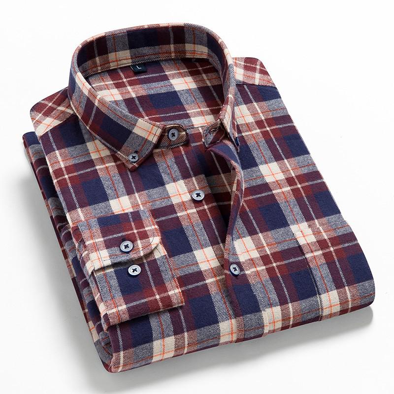 Plaid Soft Casual Long Sleeve Shirt