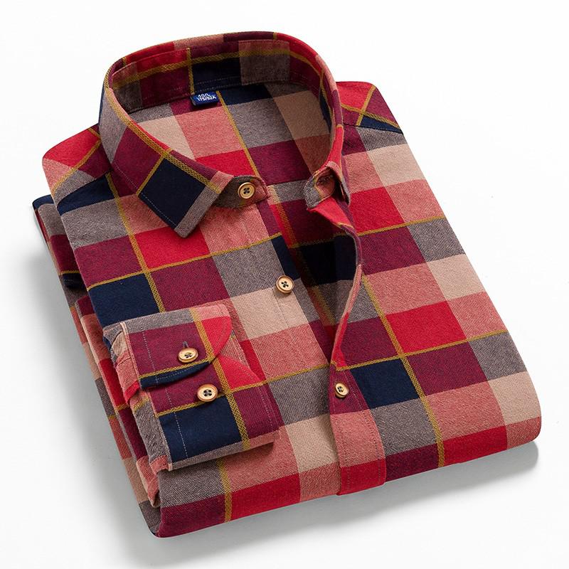 Plaid Soft Casual Long Sleeve Shirt