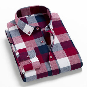 Plaid Soft Casual Long Sleeve Shirt