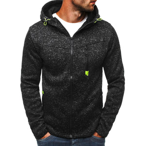 Fashion Casual Chest Zipper Pocket Hoodie