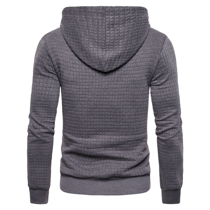 Spring Autumn Casual Solid Grid Hoodie