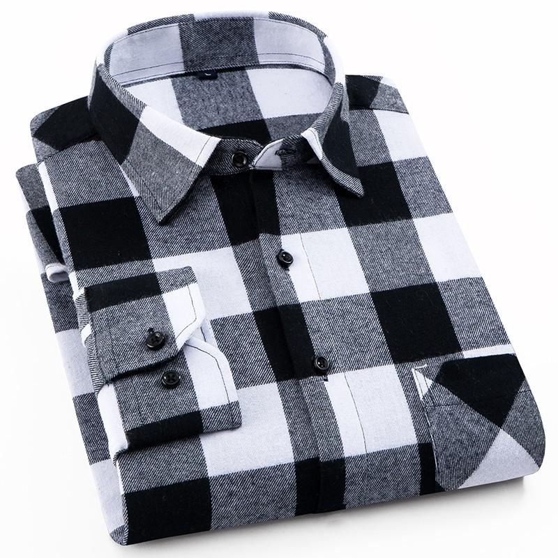 Plaid Soft Casual Long Sleeve Shirt