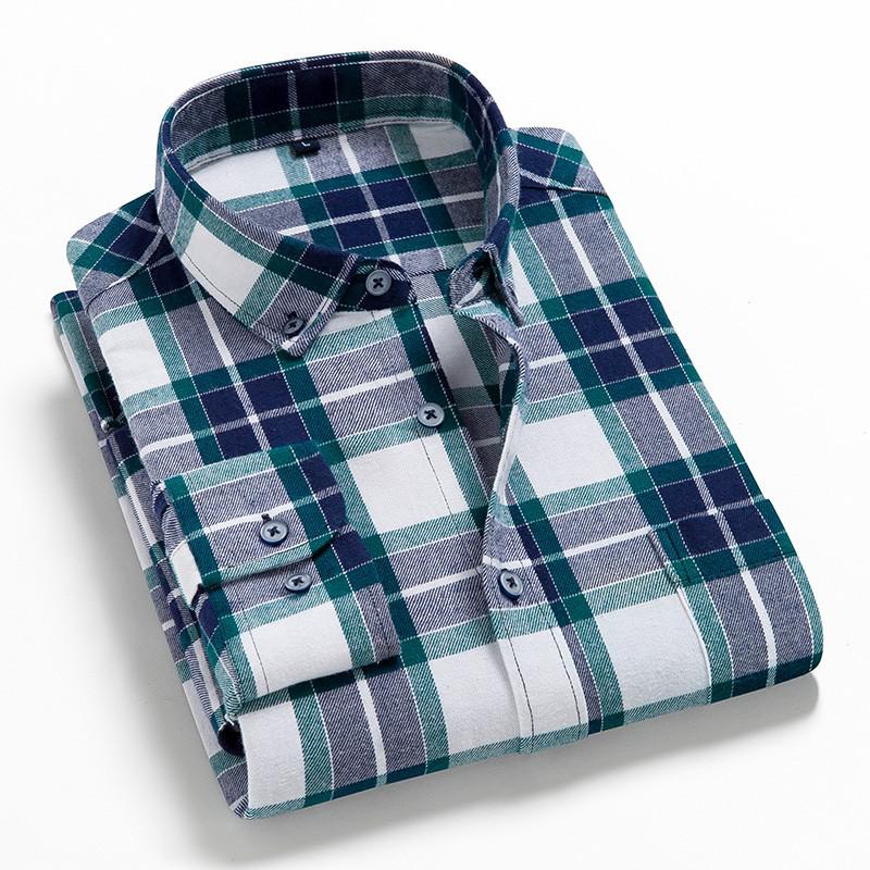 Plaid Soft Casual Long Sleeve Shirt