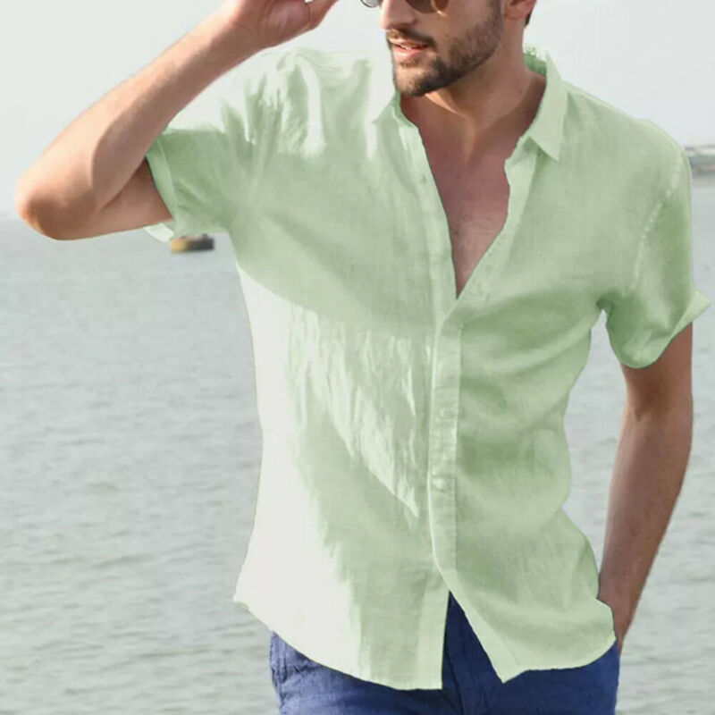 Summer Solid Linen Loose Breathable Shirt