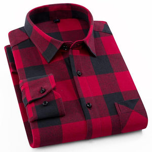 Plaid Soft Casual Long Sleeve Shirt