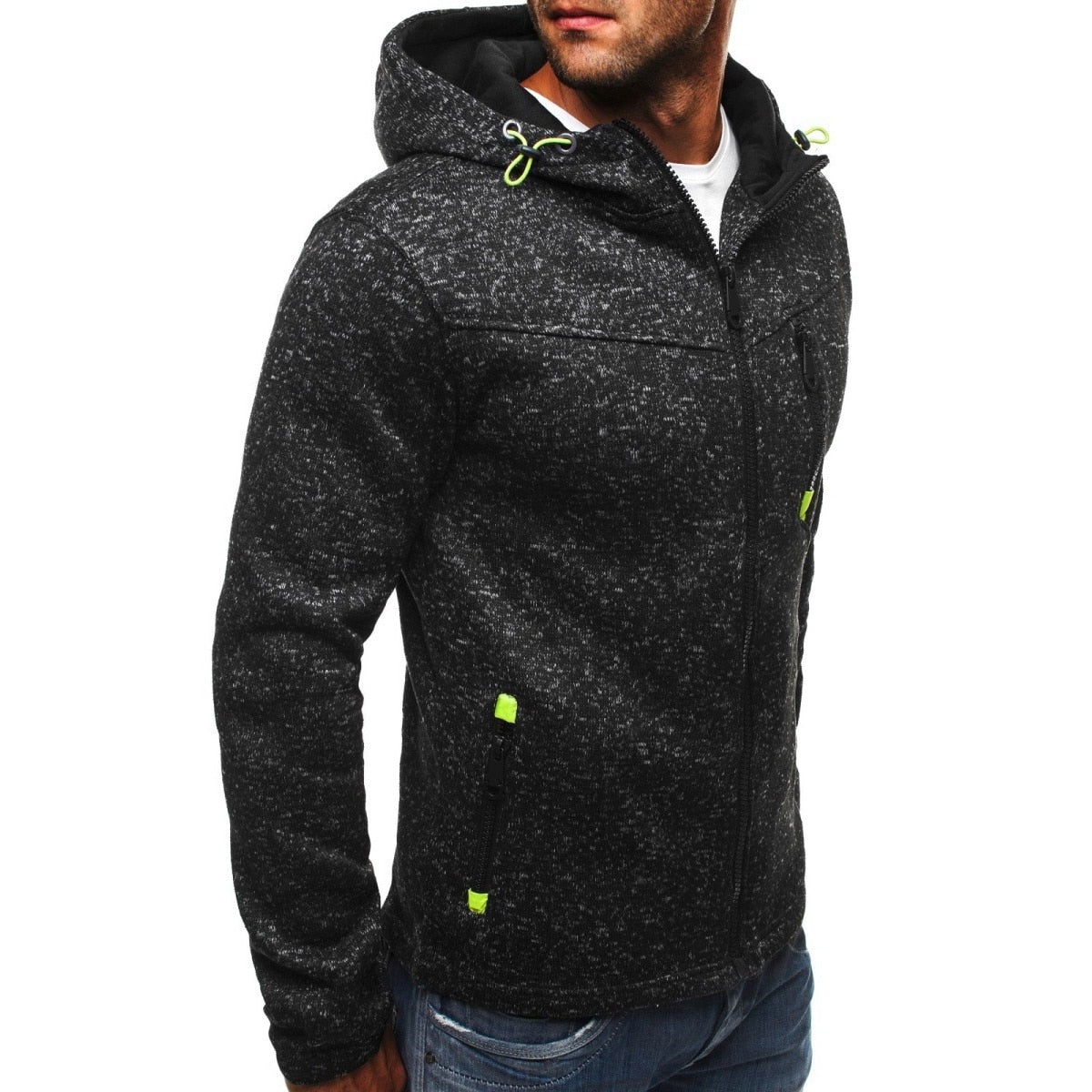 Fashion Casual Chest Zipper Pocket Hoodie