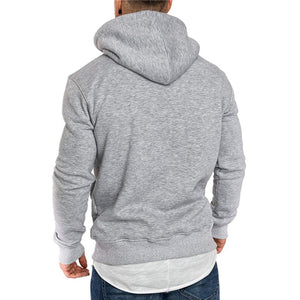 Solid Casual Front Kangaroo Pocket Hoodie