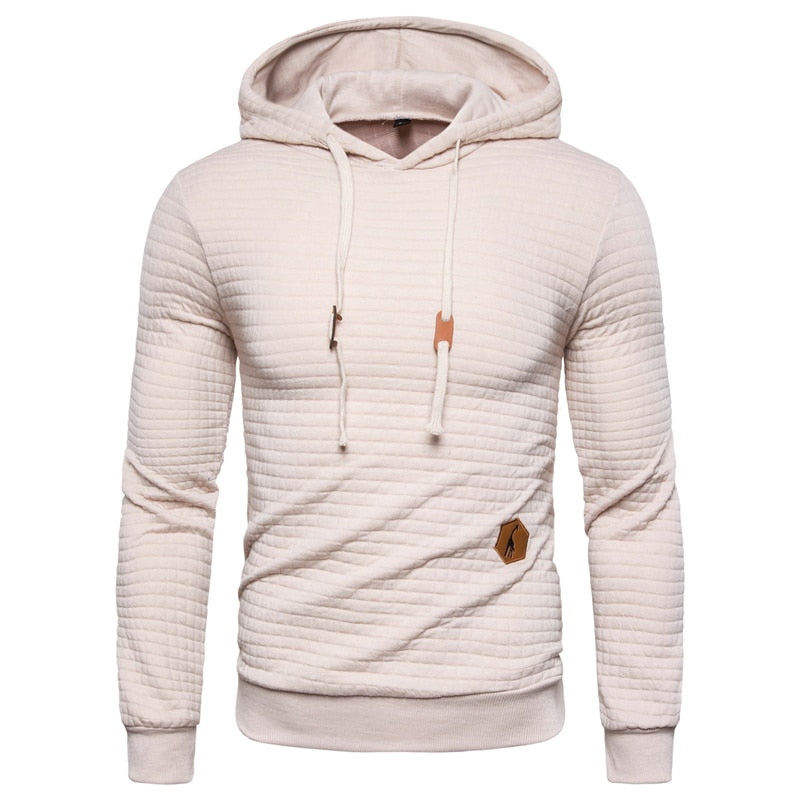 Spring Autumn Casual Solid Grid Hoodie