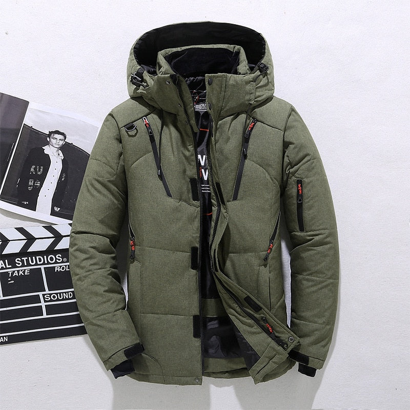 Winter Outdoor Duck Down Hooded Jacket