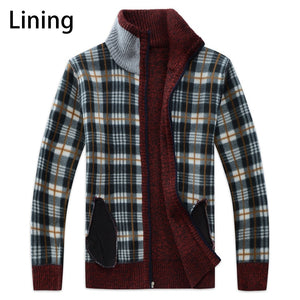 Casual Autumn Winter Zipper Knitted Cardigan