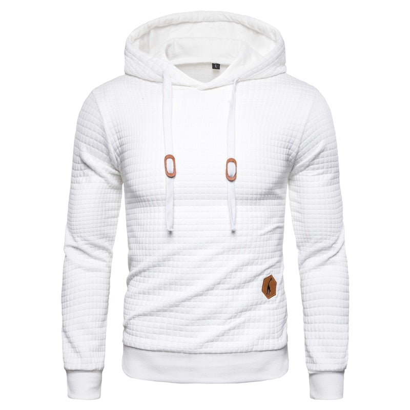 Spring Autumn Casual Solid Grid Hoodie