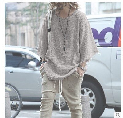 Stylish Loose Deep O-Neck Linen Shirt