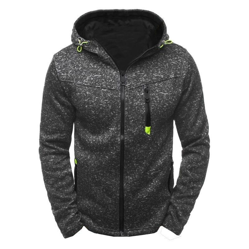 Fashion Casual Chest Zipper Pocket Hoodie