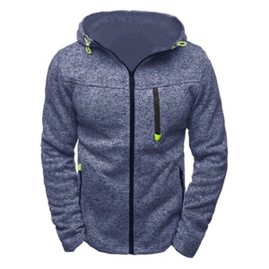 Fashion Casual Chest Zipper Pocket Hoodie