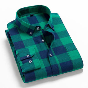 Plaid Soft Casual Long Sleeve Shirt