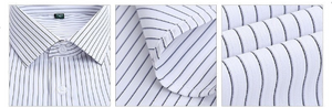 Summer Striped Short Sleeve Dress Shirt