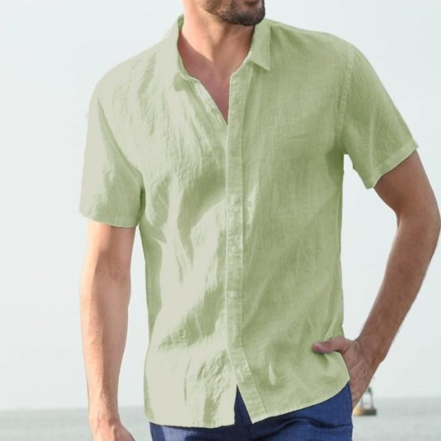 Summer Solid Linen Loose Breathable Shirt