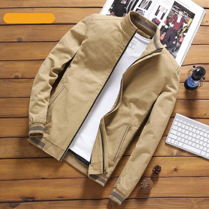 Casual Solid Stand Collar Bomber Jacket