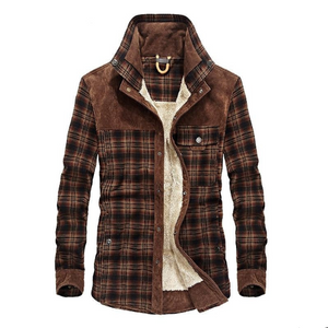 Winter Plaid Warm Fleece Scottish Jacket