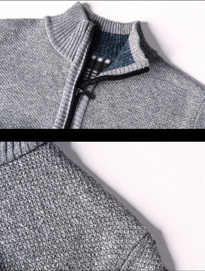 Casual Half Zipper Thick Knitted Sweater