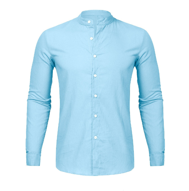 Solid Color Linen Long Sleeve Shirt