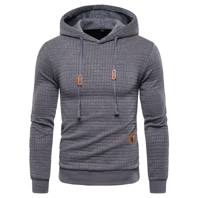 Spring Autumn Casual Solid Grid Hoodie