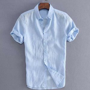 Summer Solid Linen Loose Breathable Shirt