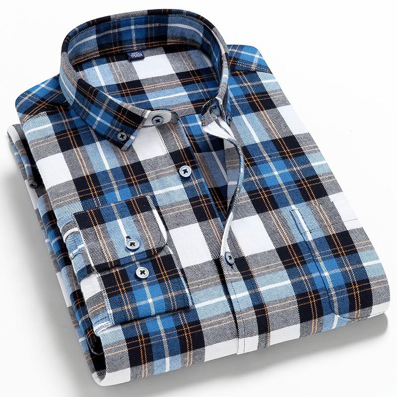 Plaid Soft Casual Long Sleeve Shirt