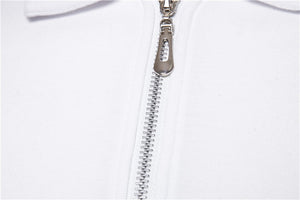 Summer Fashion Casual Solid Zipper Polo Shirt