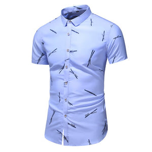 Summer Slim Short Sleeve Office Casual Shirt