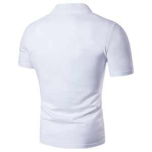 Summer Fashion Short Sleeve Stand Collar T-Shirt