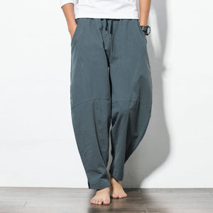 Casual Streetwear Cotton Linen Harem Pants