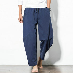 Casual Streetwear Cotton Linen Harem Pants