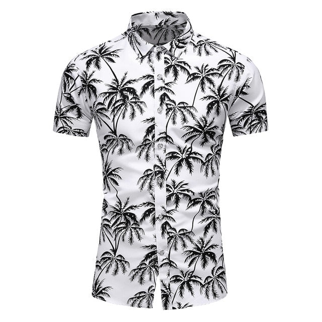 Casual Hawaiian Print Beach Floral Summer Shirt