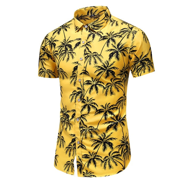 Casual Hawaiian Print Beach Floral Summer Shirt