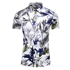 Casual Hawaiian Print Beach Floral Summer Shirt