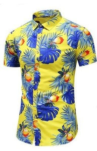 Casual Hawaiian Print Beach Floral Summer Shirt