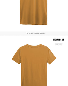 Soft Slim Stretch Solid Color V-Neck T-Shirt