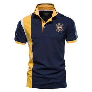 Summer Casual Breathable Badge Embroidery Polo Shirt