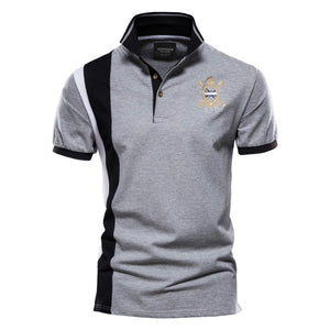 Summer Casual Breathable Badge Embroidery Polo Shirt