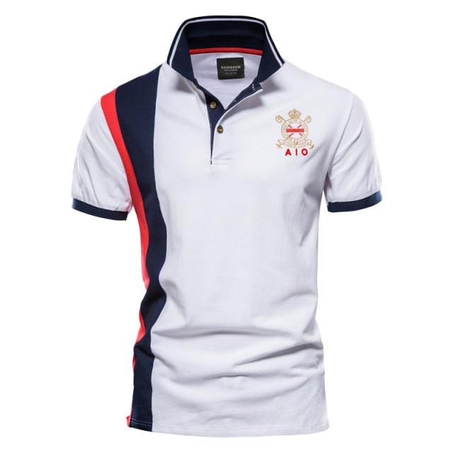 Summer Casual Breathable Badge Embroidery Polo Shirt