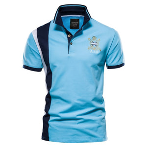 Summer Casual Breathable Badge Embroidery Polo Shirt