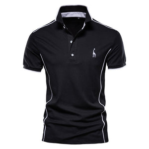 Summer Casual Short Sleeve Embroidery Polo Shirt