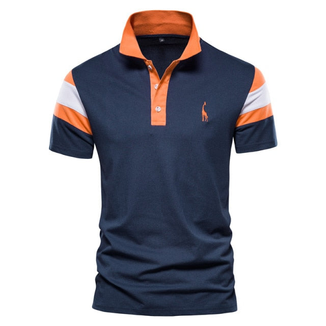 Summer Casual Short Sleeve Embroidery Polo Shirt