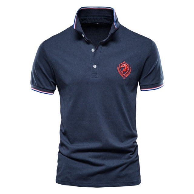 Summer Casual Short Sleeve Embroidery Polo Shirt