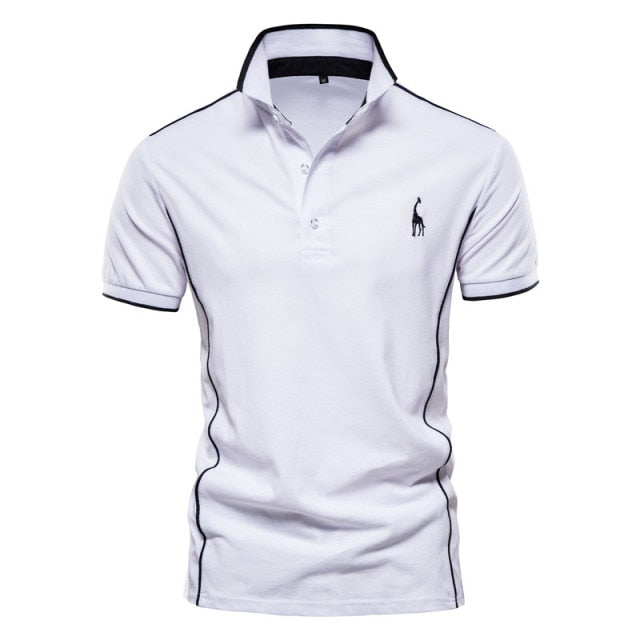 Summer Casual Short Sleeve Embroidery Polo Shirt