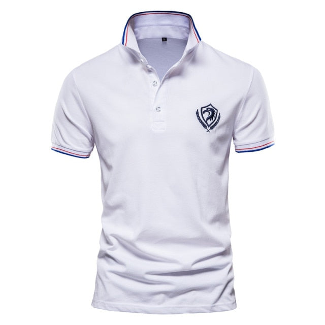 Summer Casual Short Sleeve Embroidery Polo Shirt