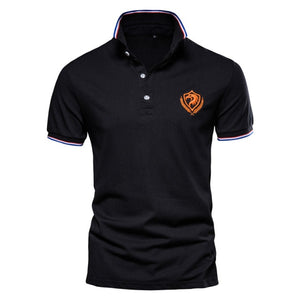 Summer Casual Short Sleeve Embroidery Polo Shirt