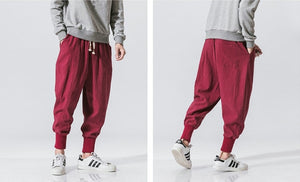 Casual Streetwear Cotton Linen Harem Pants